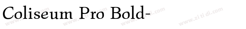 Coliseum Pro Bold字体转换